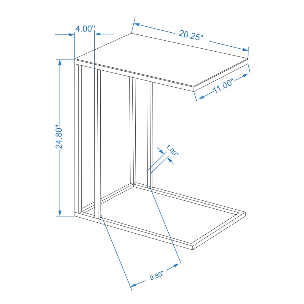 Tanu Enamel C-Table End Table